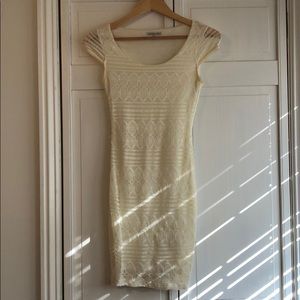 Long cream-colored dress